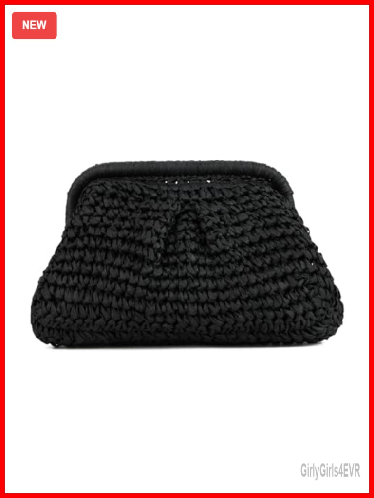 Woven Straw Clutch Purse For Women Dumpling Bag Summer Beach Crossbody